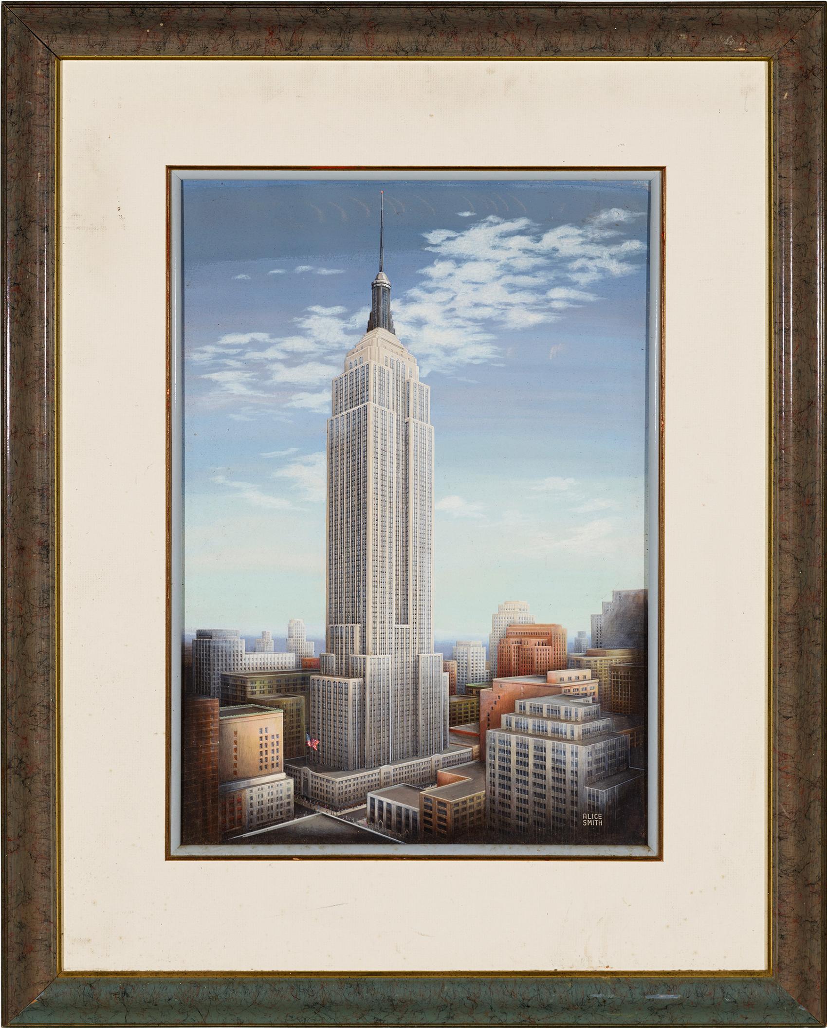 Empire State Building Künstler der Jahrhundertmitte malt alle 102 Stockwerke  - Architektur  im Angebot 3