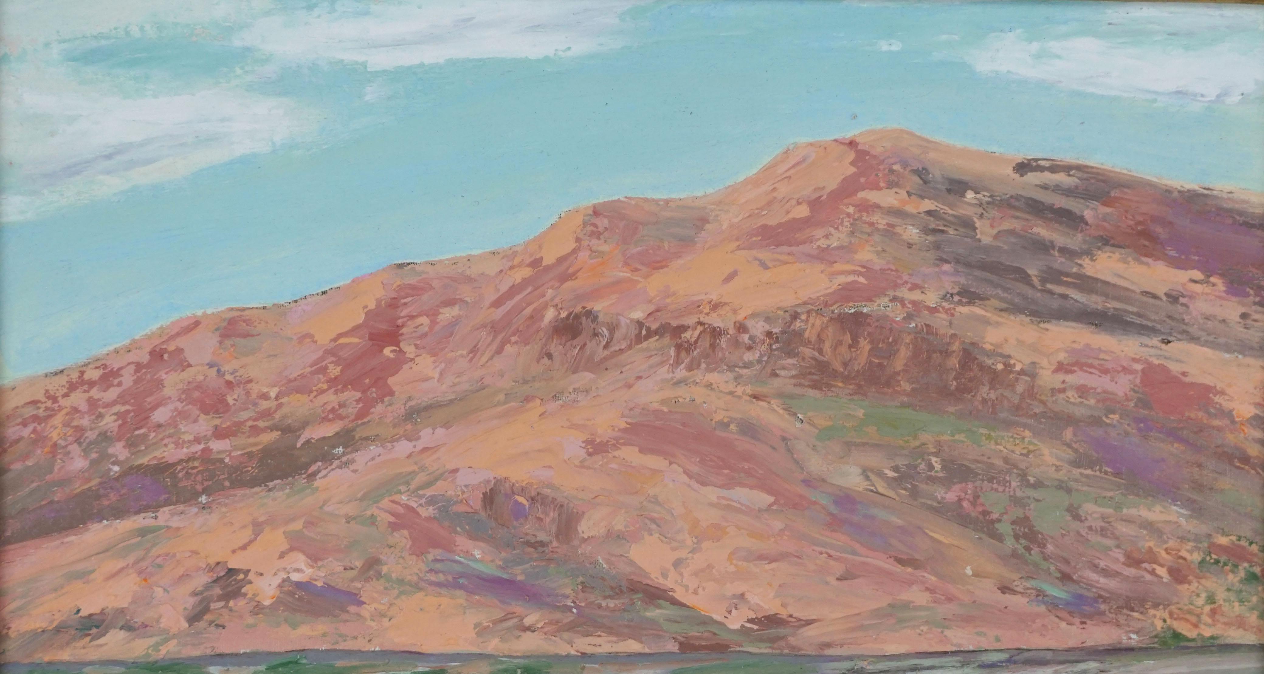 Pittura ad olio di Palm Springs di metà secolo - Painting American Modern di Alice Spoonemore