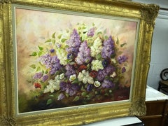 Alice Tack Flower Painting 1984 Oil on Canvas