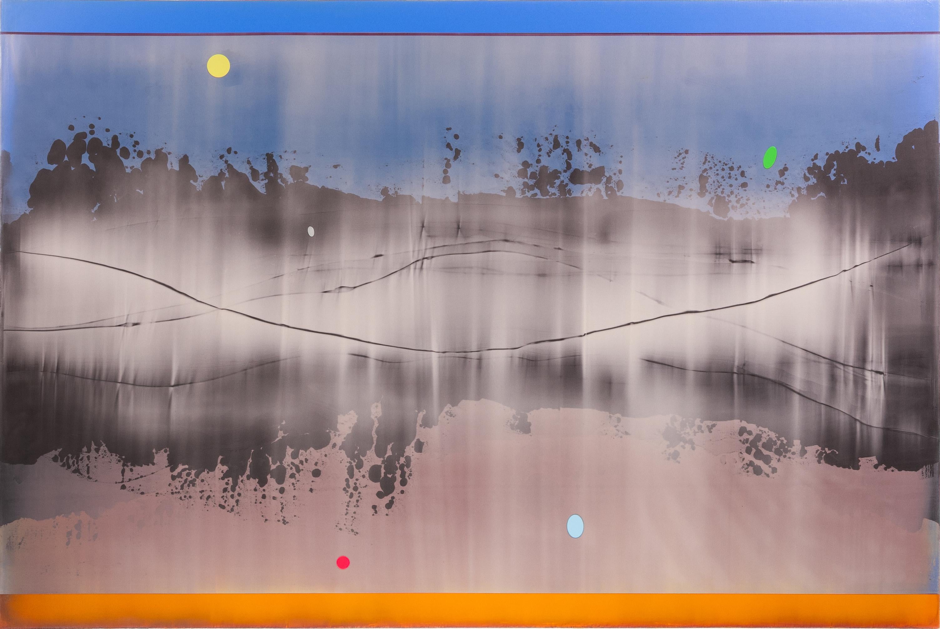 Cosmic Handshake - modern, contemporary, abstract, acrylic on canvas