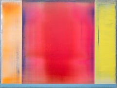 Retiro interior - pintura, abstracto, colorido, contemporáneo, acrílico sobre lienzo
