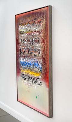 La lumière - riche, colorée, lyrique, abstraite gestuelle, acrylique, gel sur toile