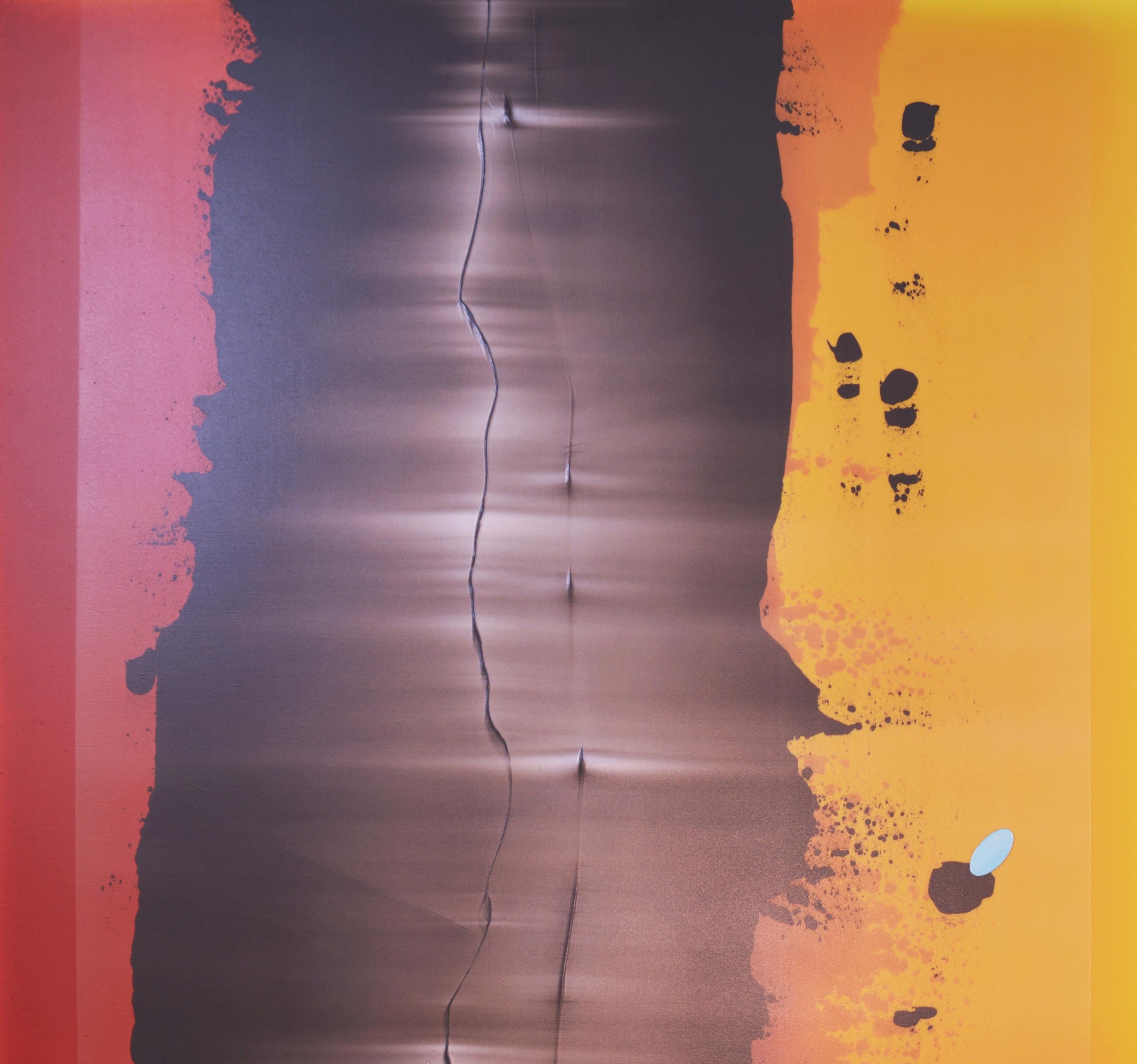 Metamorphose (DUO) - farbenfrohes, lyrisches, Diptychon, abstrakt, Acryl auf Leinwand (Schwarz), Abstract Painting, von Alice Teichert