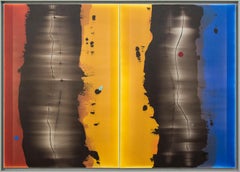 Metamorfosis (DUO) - colorido, lírico, díptico, abstracto, acrílico sobre lienzo