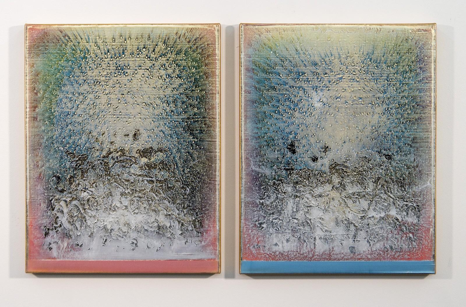 Abstract Painting di Alice Teichert - Morning Smile (DUO) - colorato, lirico, astratto gestuale, acrilico su tela