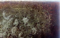 Nocturne - gold, silver, purple, blue, contemporary, abstract, acrylic on canvas