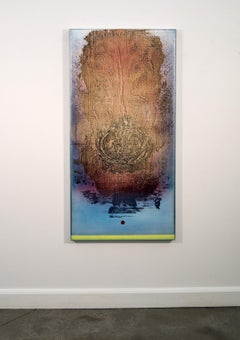 Offre - abstrait, lyrique, gestuel, acrylique et crayon sur toile coloré
