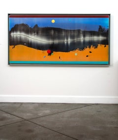 Omnipresent - Grande formato orizzontale in blu e mango