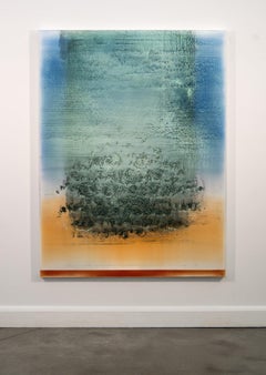 Reescribir - vívido, colorido, lírico, abstracto gestual, acrílico sobre lienzo