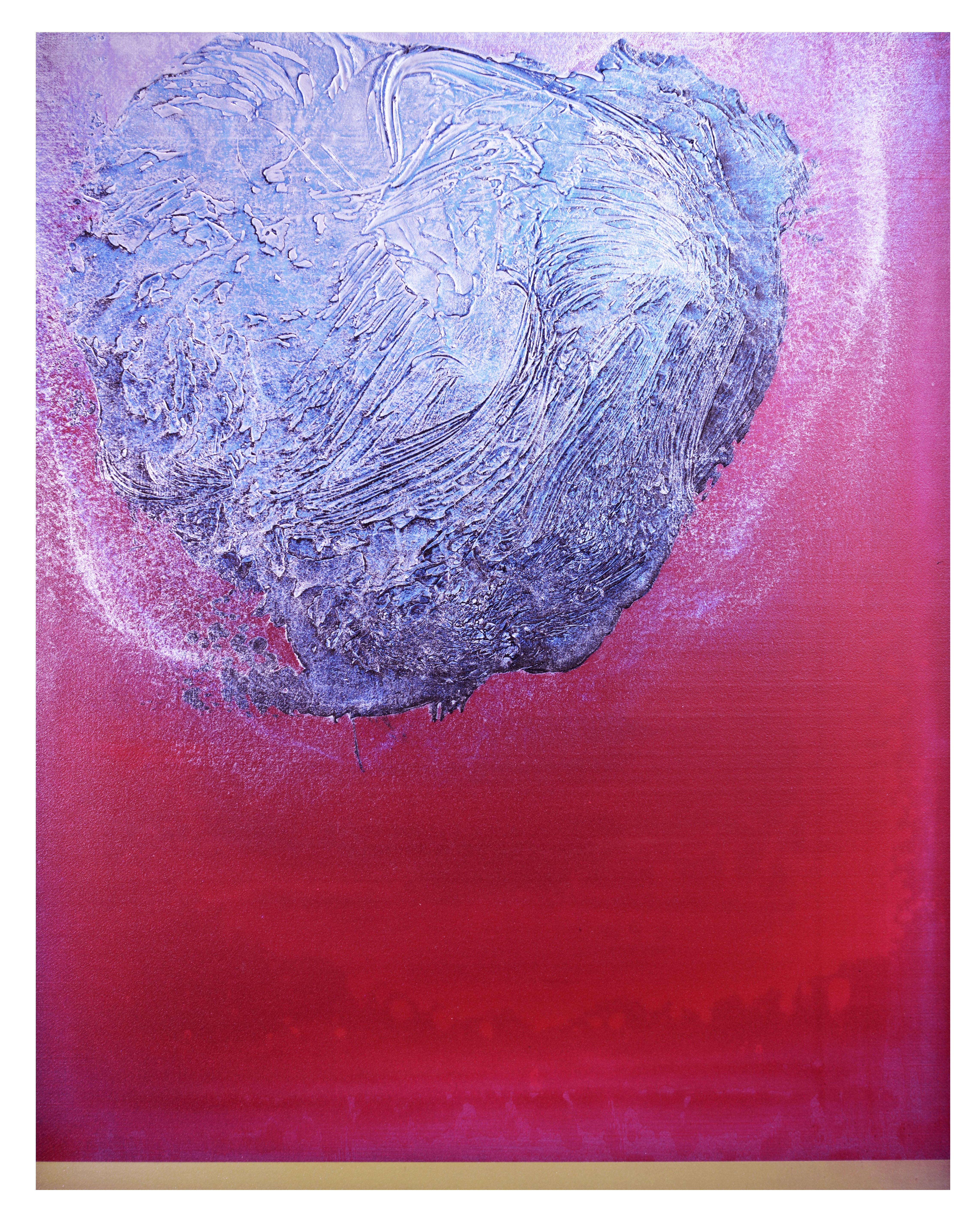 Solidarity - Four panels in red/fuscia/silver 4