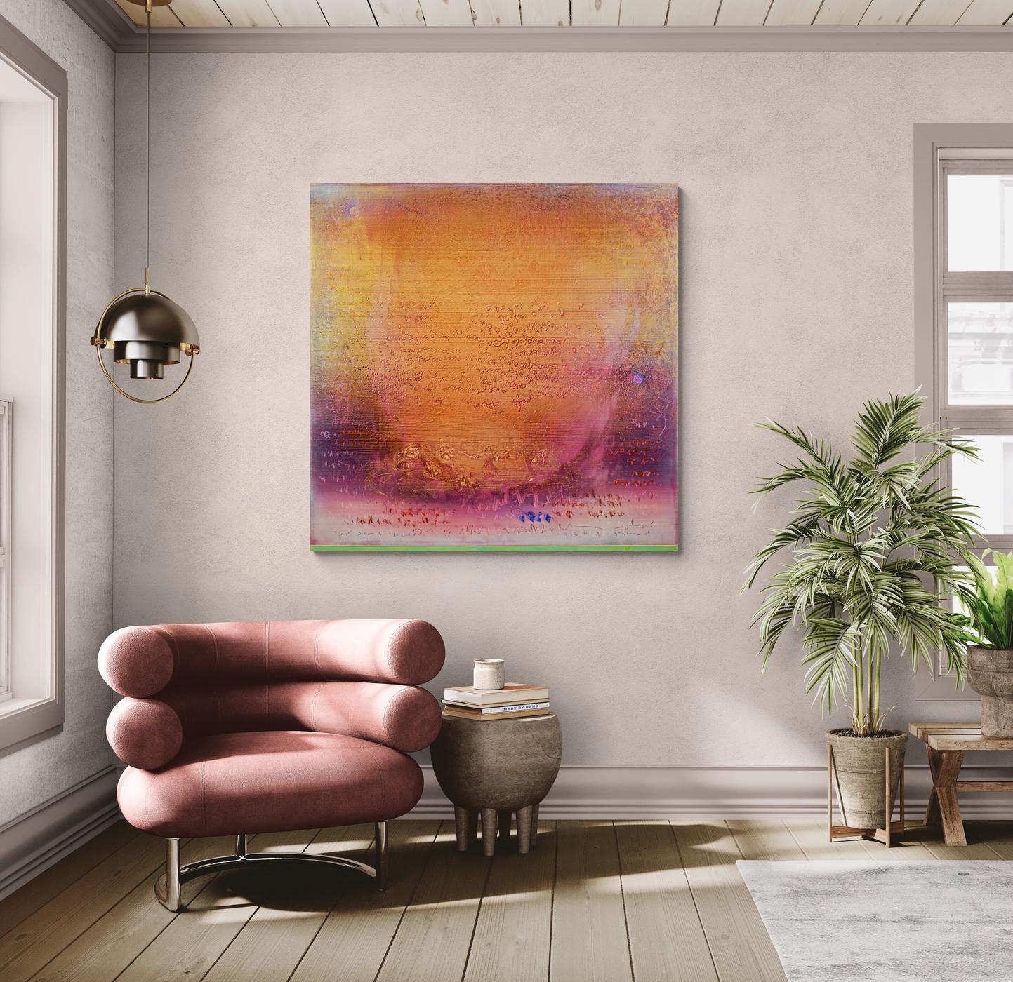 Streaming - moderno, contemporaneo, astratto, acrilico e tecnica mista su tela in vendita 5