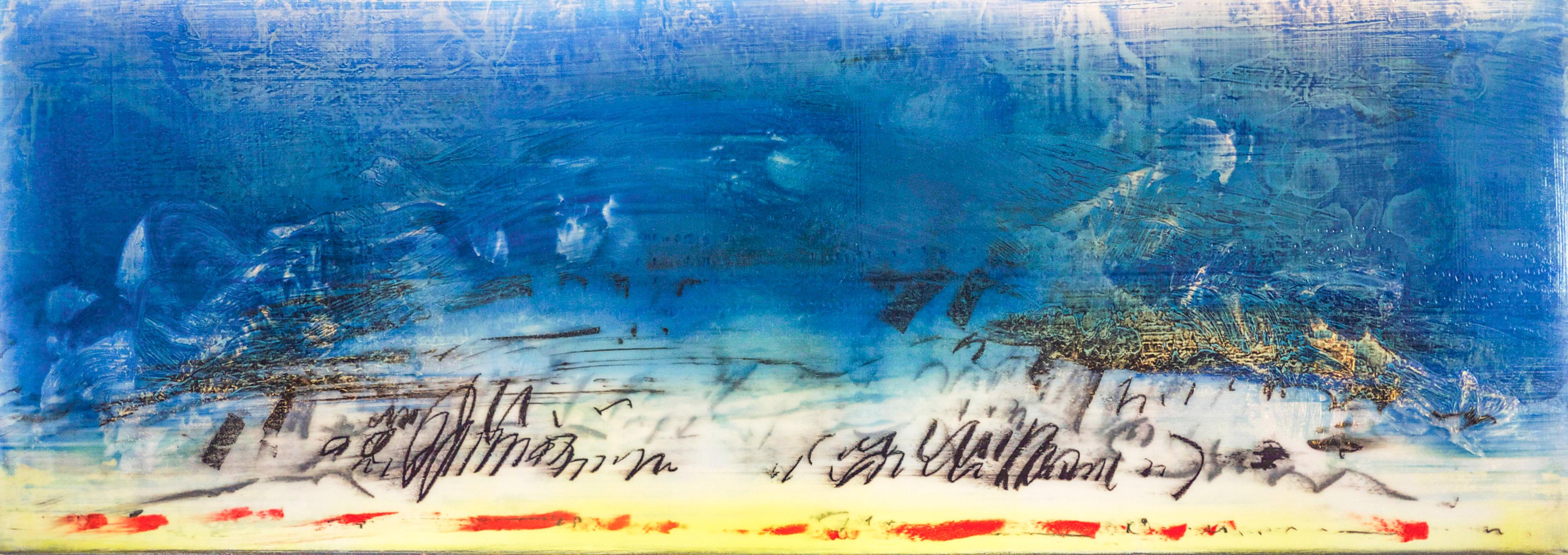 Tail Wind - lebendig, farbenfroh, lyrisch, gestisch, abstrakt, Acryl auf Leinwand – Painting von Alice Teichert