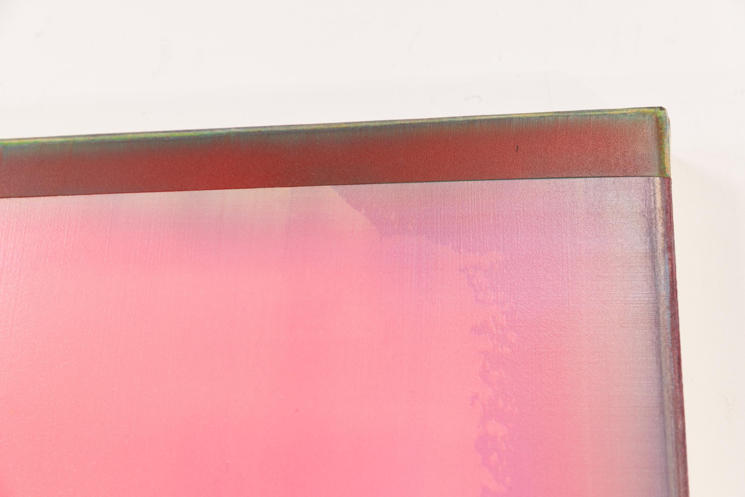 This contemporary abstract painting by Alice Teichert is rendered in shades of pink.

As one of Canada’s leading contemporary artists, Alice Teichert has spent decades exploring the potential of colour to convey thoughts and feelings. She often