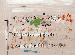 Text - Solid Bass - 10/35 - colorful, calligraphic gestures, serigraph on paper