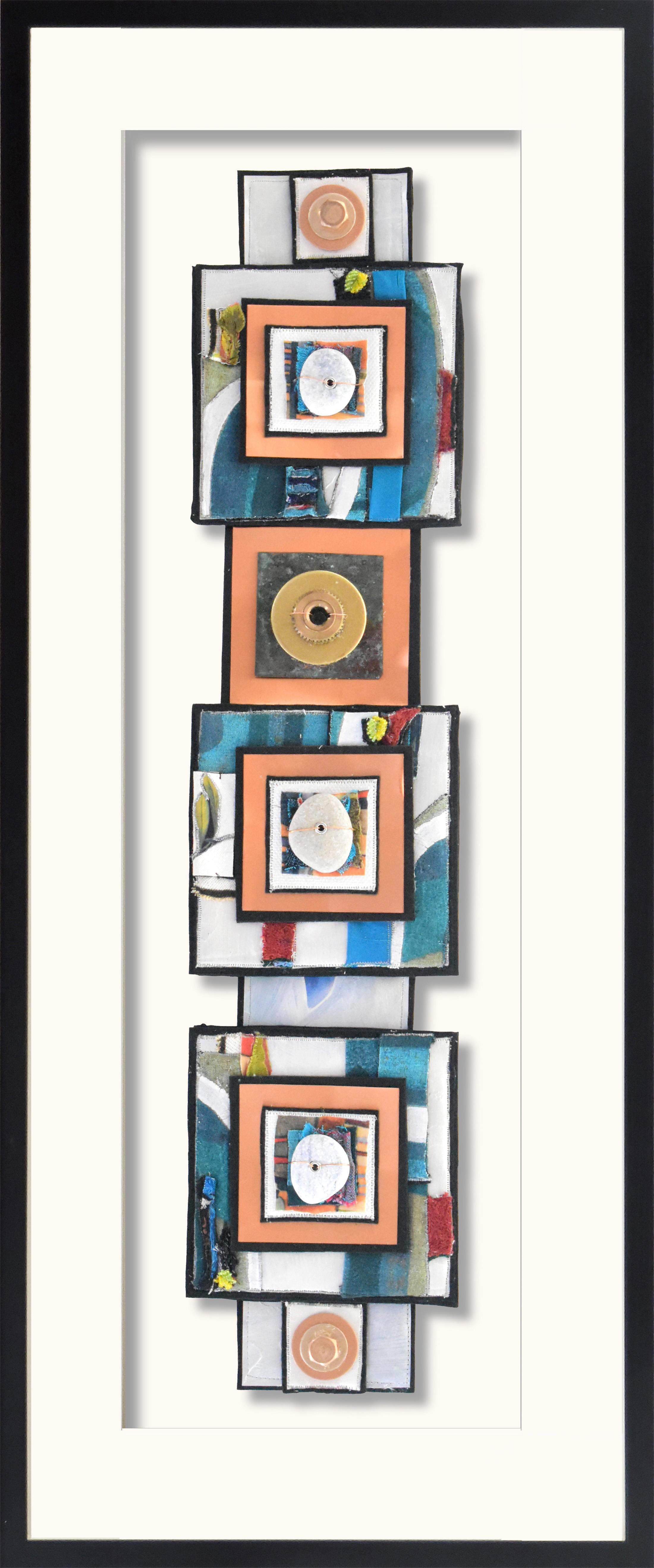Indigo Infusion: Mixed Media Wall Composition, Assemblage, 2010+ - Mixed Media Art by Alice Vander Vennen