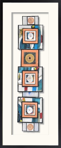 Indigo Infusion: Mixed Media Wall Composition, Assemblage, 2010+