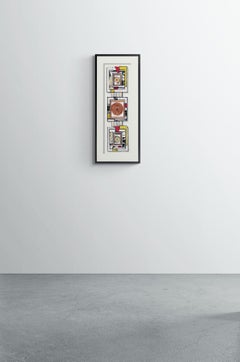 Thru the Wilds - modern, copper, stone, nylon, contemporary wall sculpture