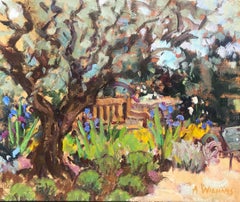 Alice Williams, Under the Olive Tree, Small Provence Oil on Canvas Painting