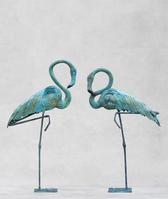 Flamant Bronze Sculpture, Signed, 77 cm (W) x 118 cm (H) x 18 cm (D)