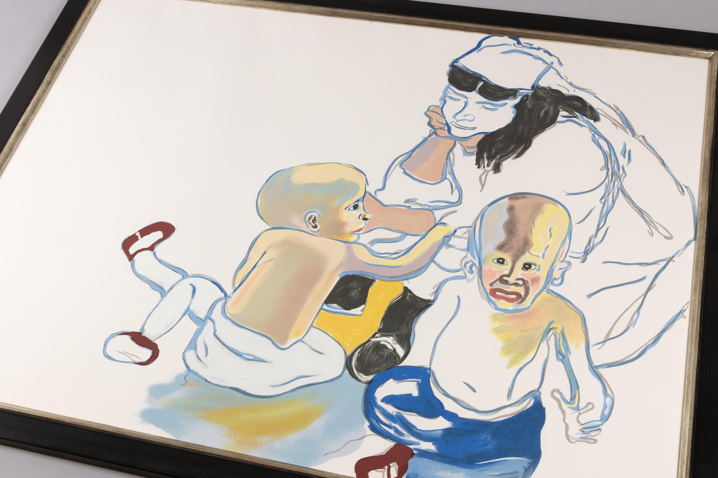 Alice Neel, Evans Twins - Signed Screenprint, Figurative Print For Sale 4