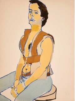 Man in a Har, 1980 Stampa in edizione limitata di Alice Neel firmata e datata