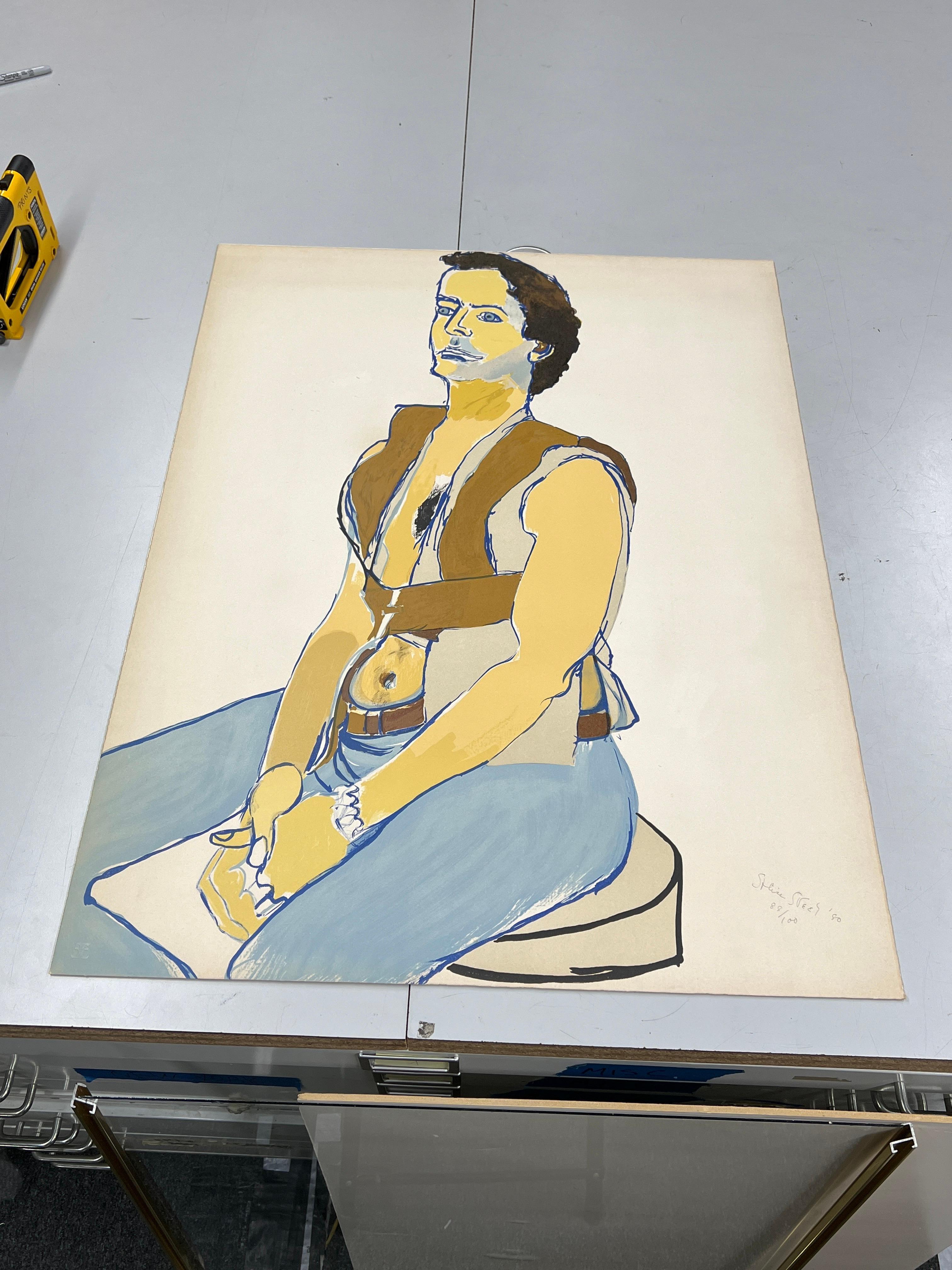 Man in a Harness - Print by Alice Neel