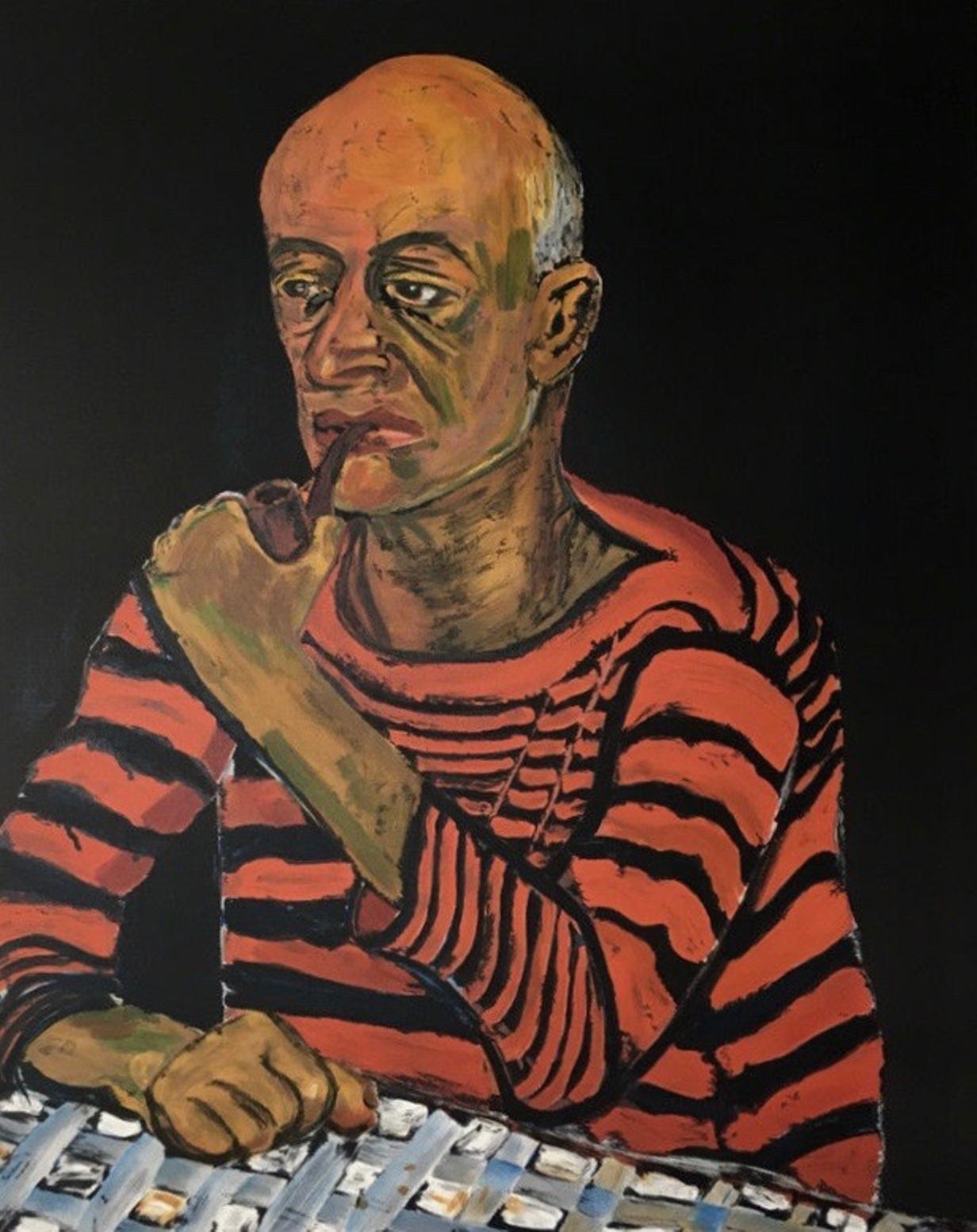 Uomo con pipa (John Rothschild), Alice Neel