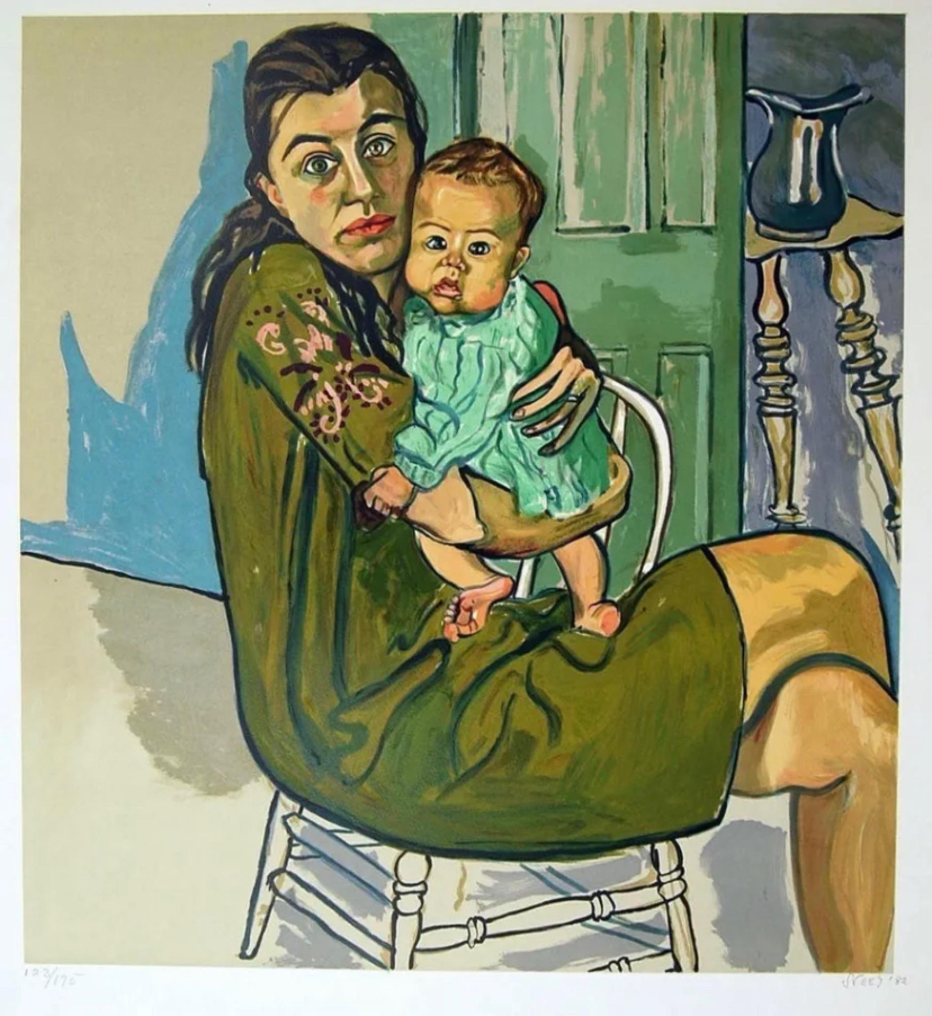 Alice Neel Figurative Print - Mother and Child
