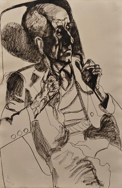 "Sam" Alice Neel, Female Artist, Modernist, Intimate, Seated Portrait, Interior