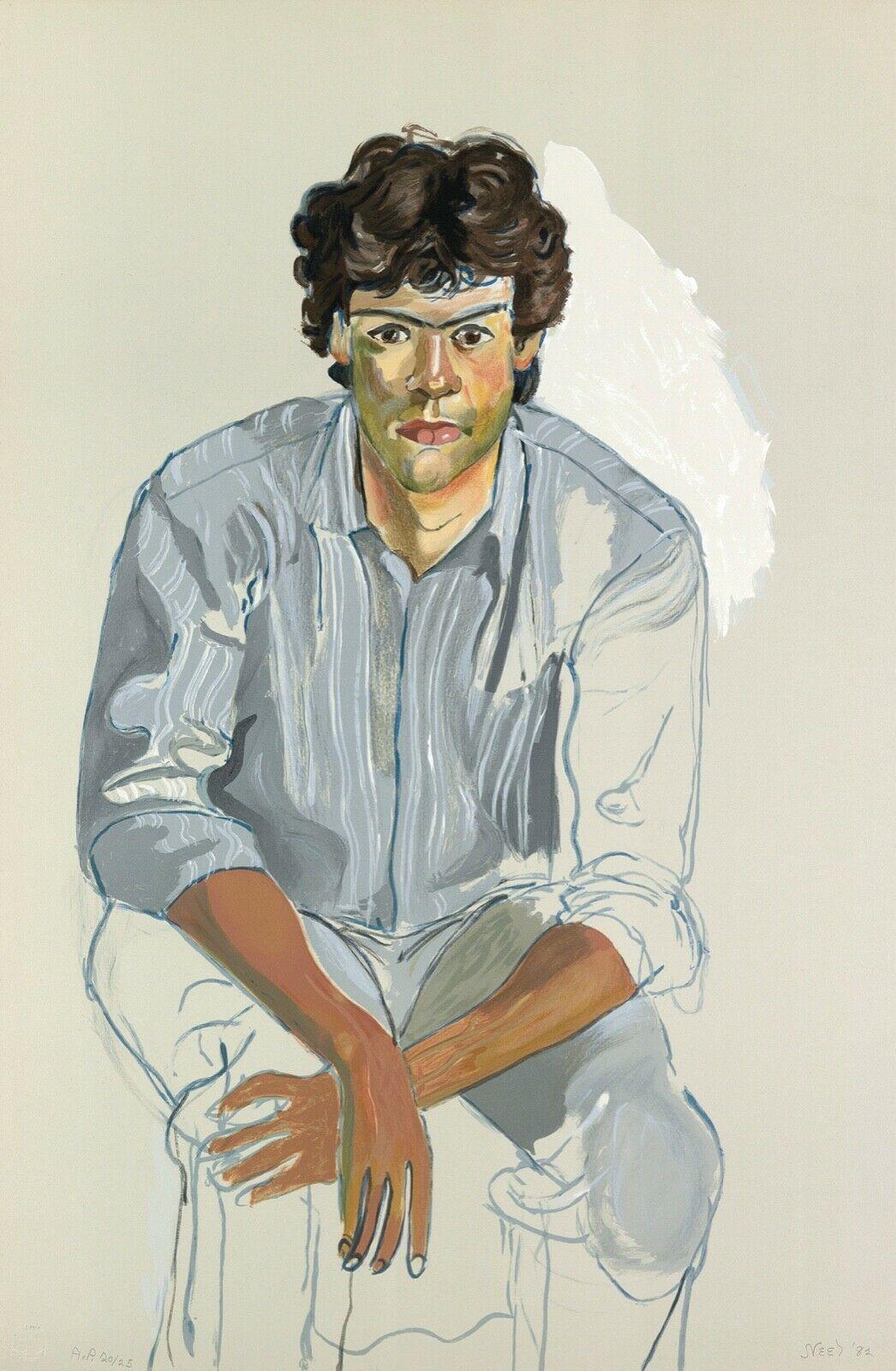 Artist: Alice Neel (1900-1984)
Title: The Youth (John Cheim)
Year: 1982
Medium: Lithograph on Arches paper
Edition: 20/25 A.P.
Size: 38 x 24 inches
Condition: Excellent
Inscription: Signed and numbered by the artist.
Notes: Published by Eleanor