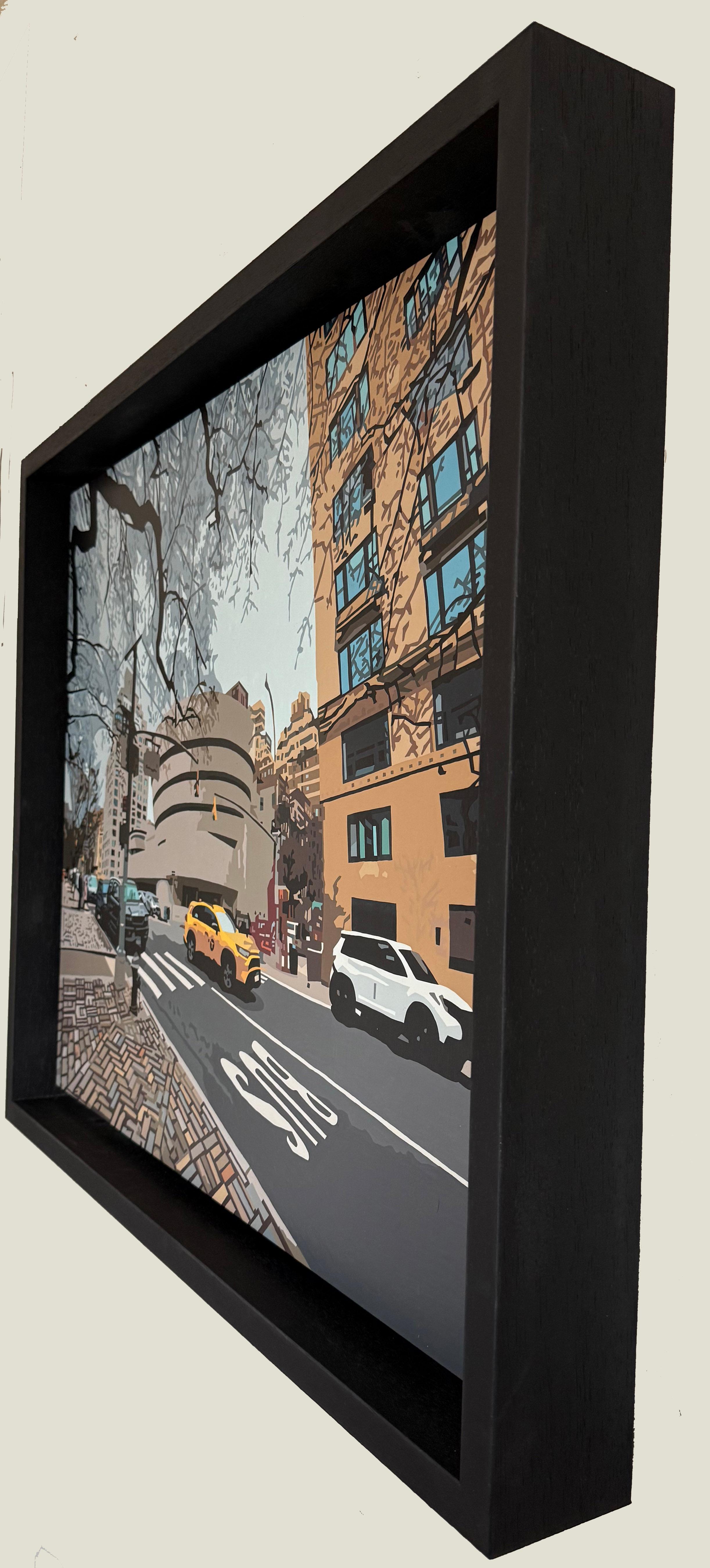 Guggenheim XXVIII (Grau), Landscape Painting, von Alicia Dubnyckyj