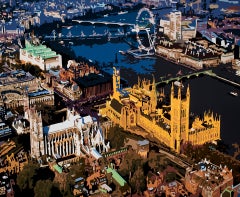 Sopra Westminster IX, Londra, Alicia Dubnyckyj, Pittura originale di paesaggio urbano