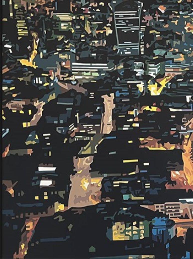 Die Stadt in der Nacht – Painting von Alicia Dubnyckyj