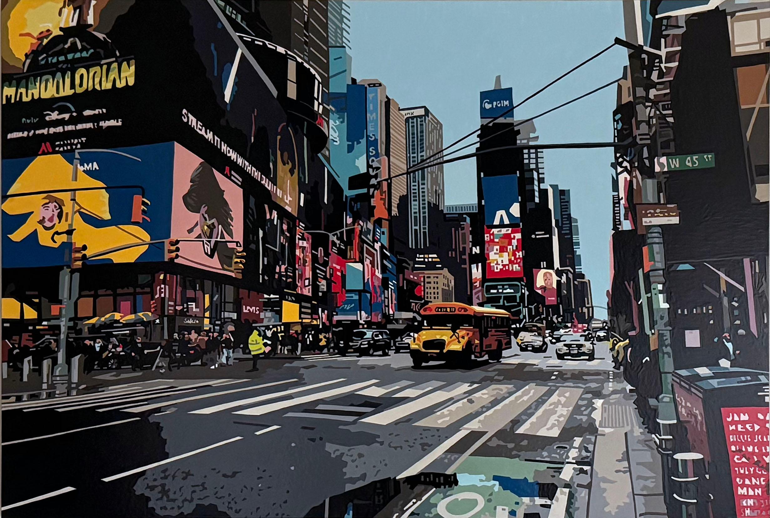 Times Square XVII, Originalgemälde, Stadtbild, zeitgenössisch (Zeitgenössisch), Painting, von Alicia Dubnyckyj