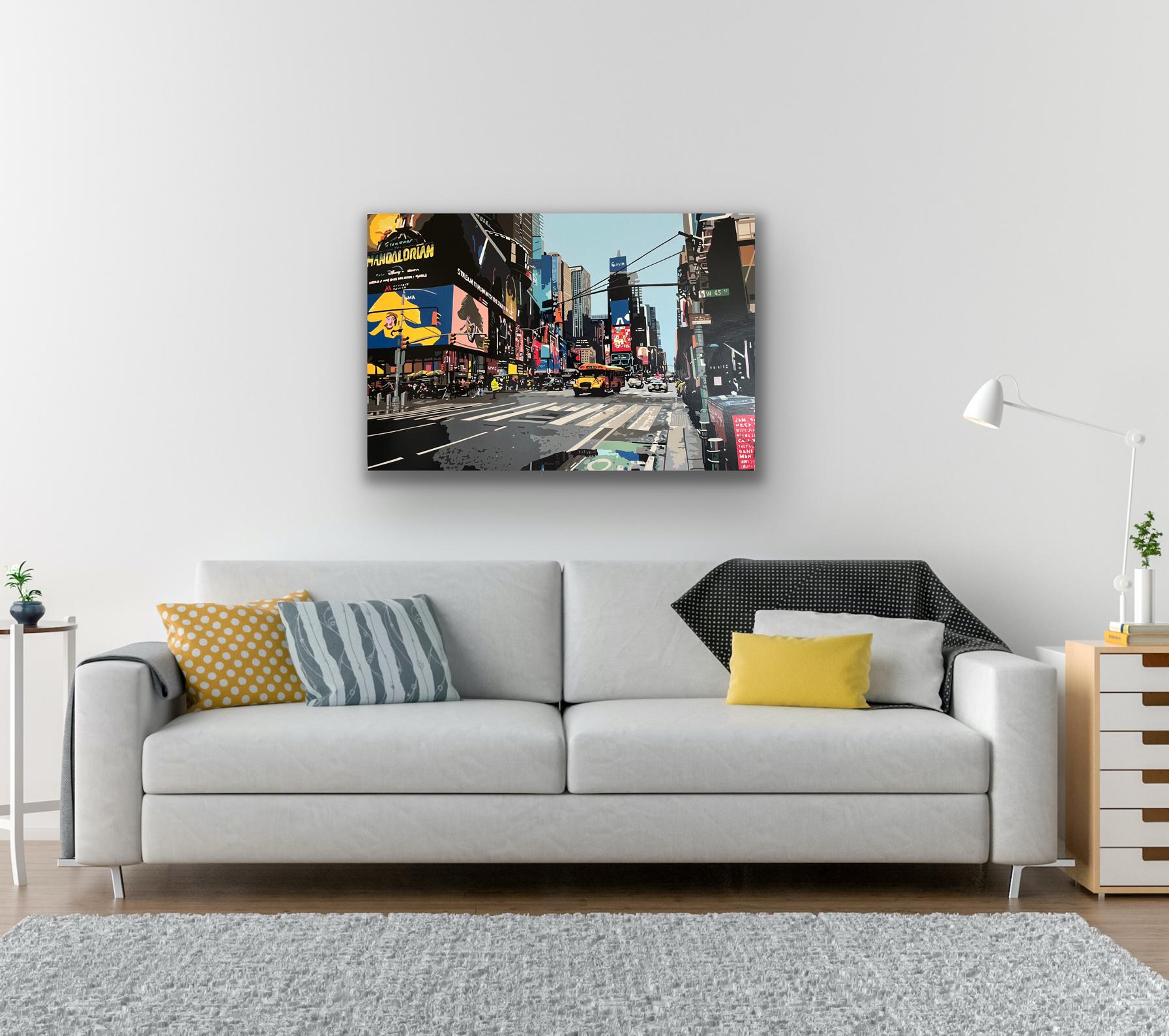 Times Square XVII, Originalgemälde, Stadtbild, zeitgenössisch im Angebot 3
