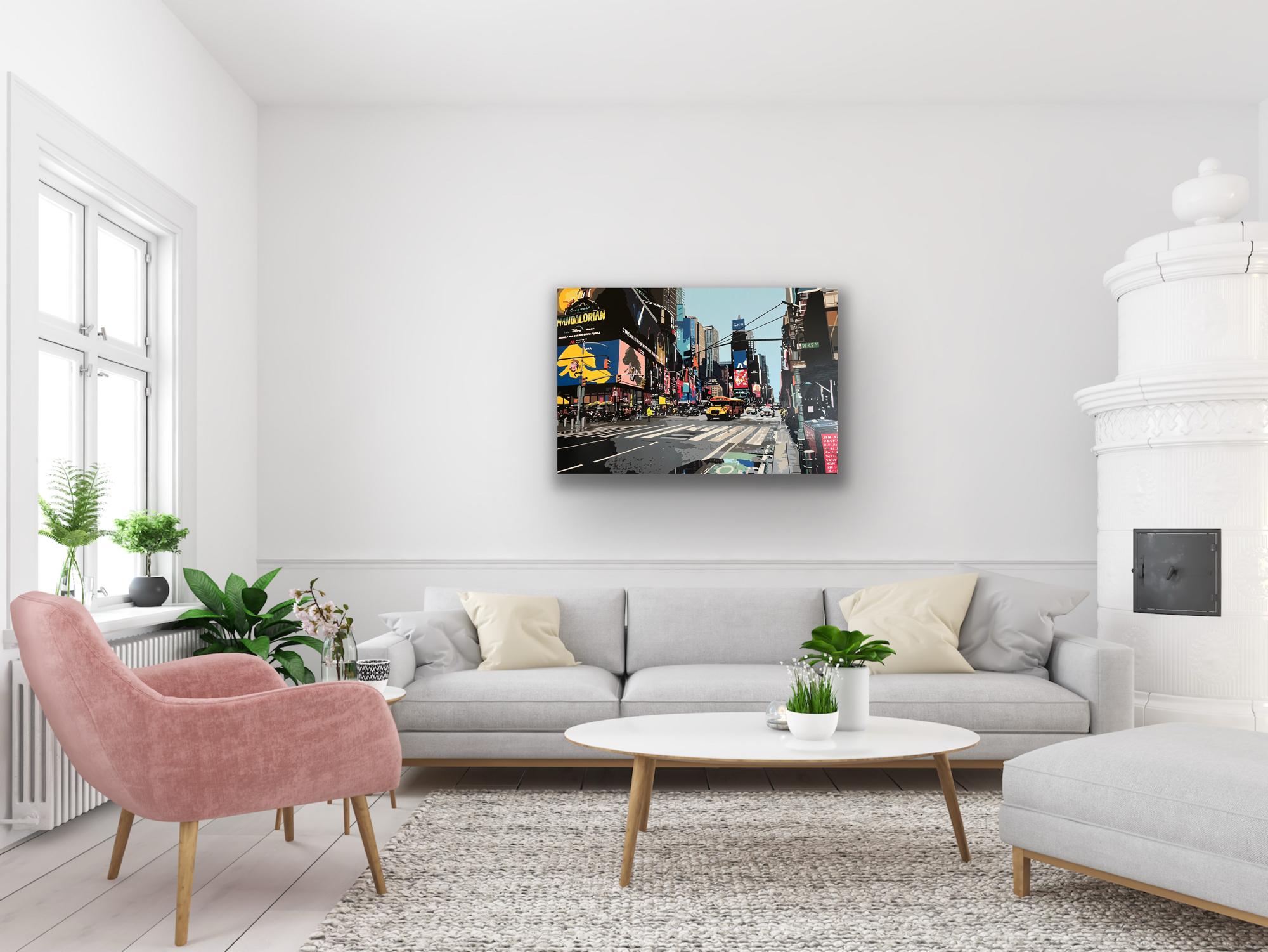 Times Square XVII, Originalgemälde, Stadtbild, zeitgenössisch im Angebot 4