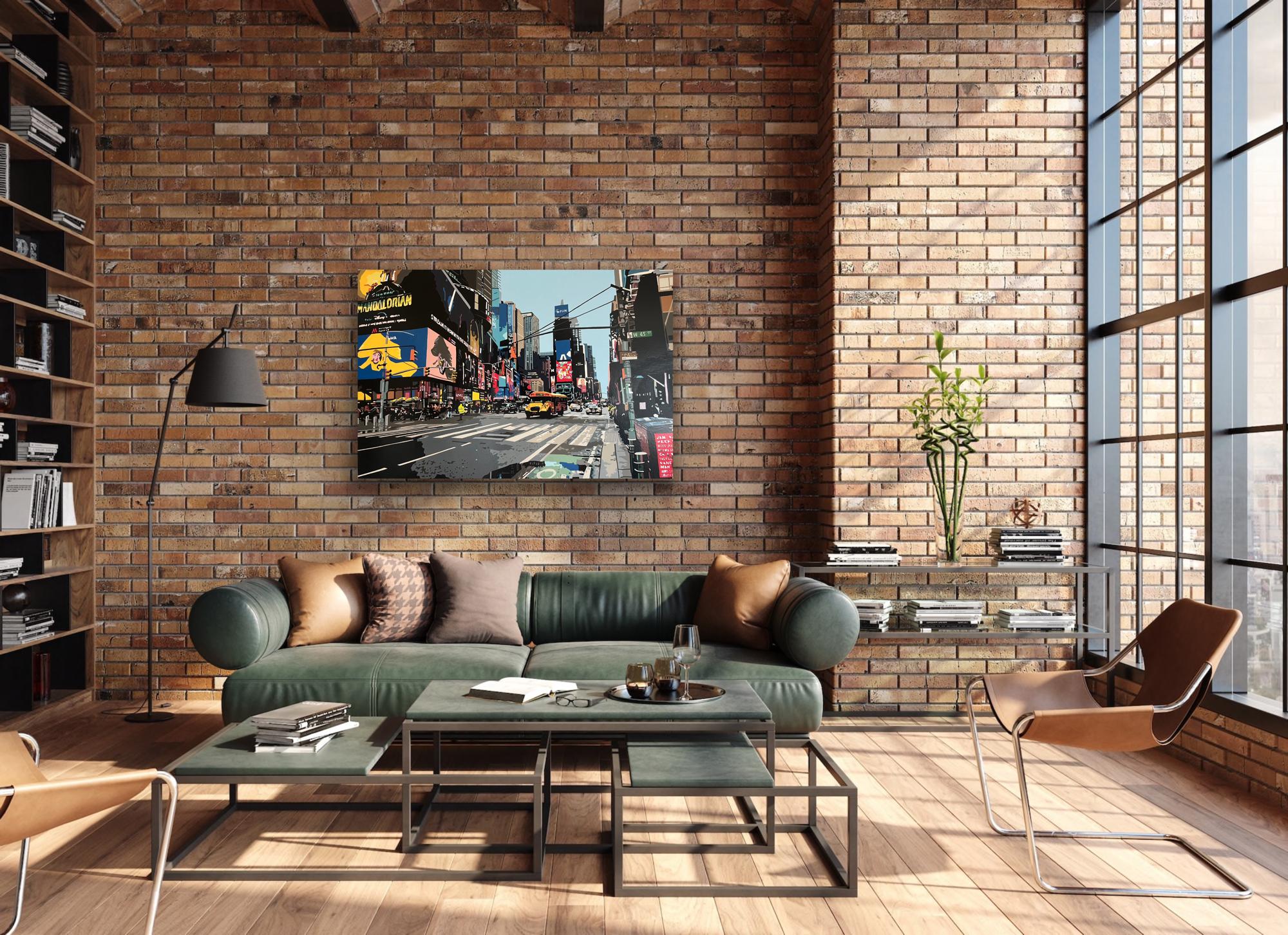 Times Square XVII, Originalgemälde, Stadtbild, zeitgenössisch im Angebot 5