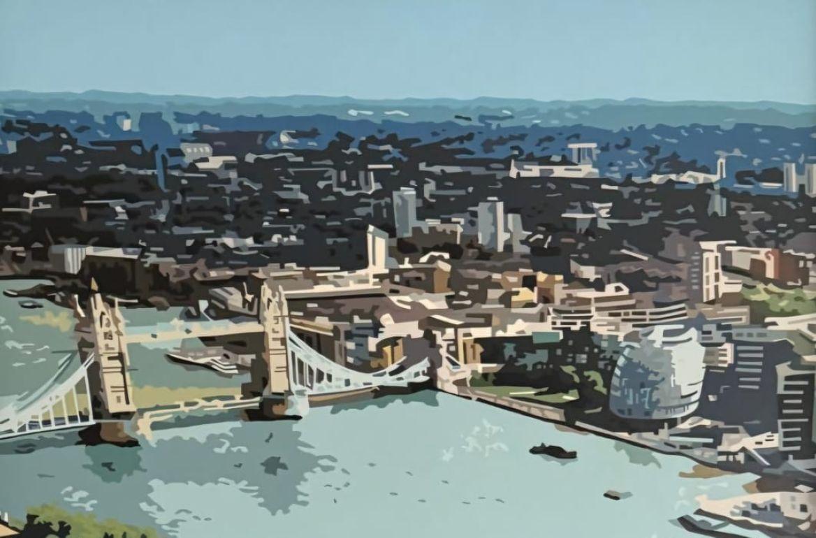 Tower Bridge - Contemporary Painting by Alicia Dubnyckyj