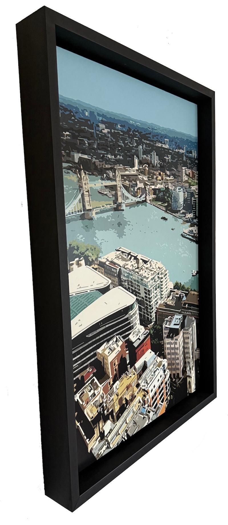 Tower Bridge XVIII, peinture originale, paysage, paysage urbain, contemporain en vente 5