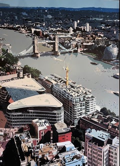 Tower Bridge XVIII, quadro originale, paesaggio, paesaggio urbano, contemporaneo