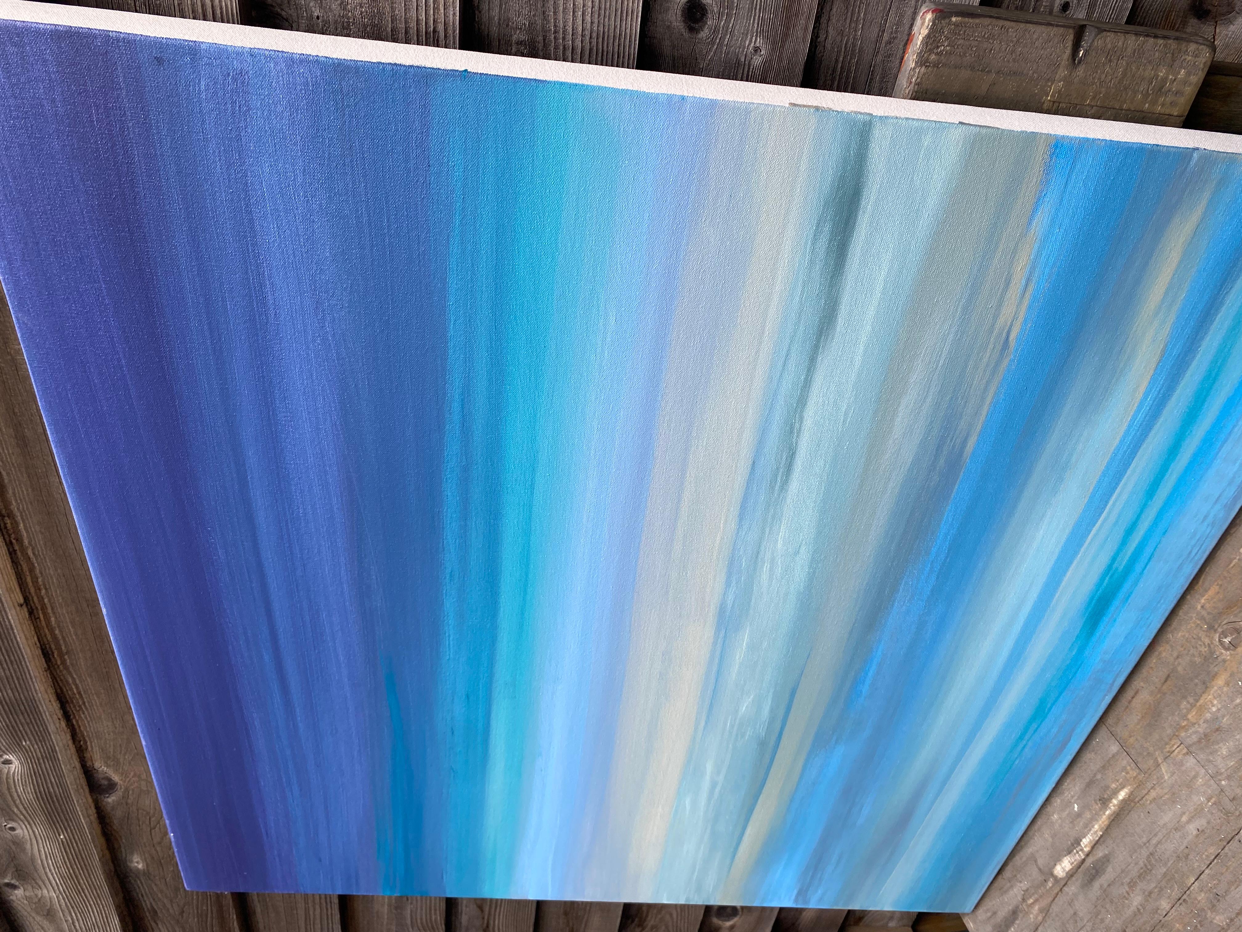 Fusione blu, Pittura astratta - Painting di Alicia Dunn