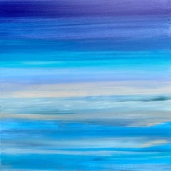 Fusion bleue, peinture abstraite