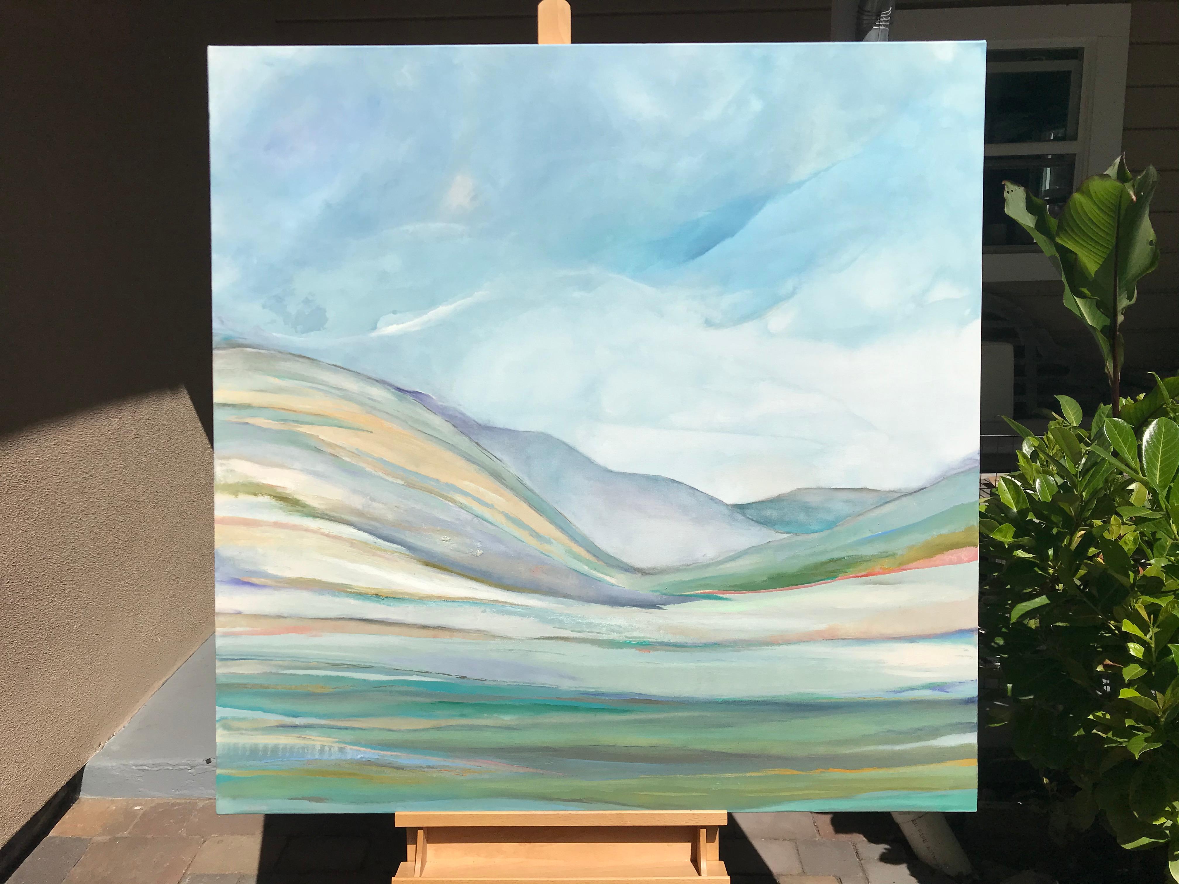 <p>Artist Comments<br />Artist Alicia Dunn says her intention for this gently rolling abstract hillside was to convey the tranquil and relaxing feeling of the picturesque northern California landscape. 