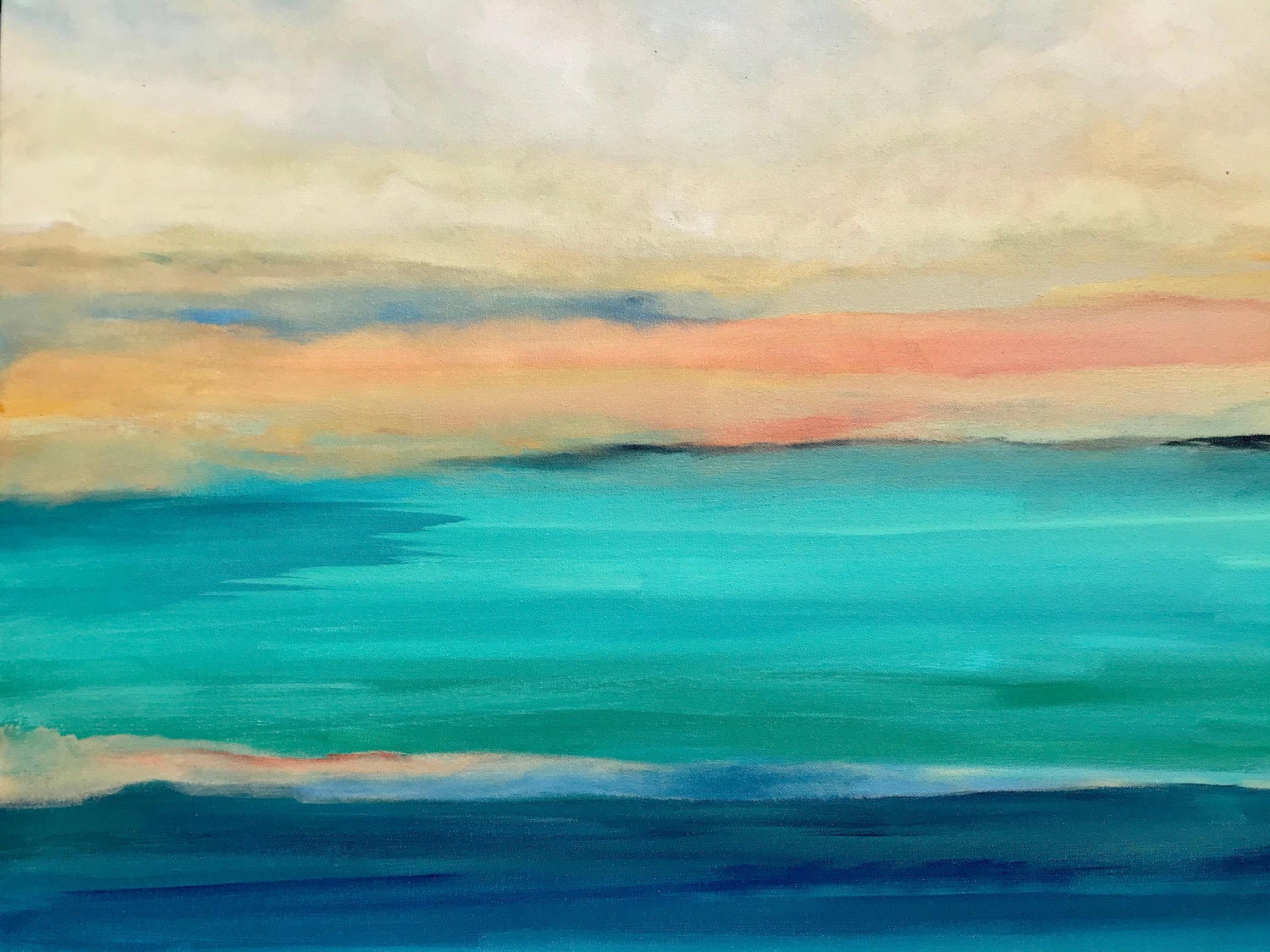 Alicia Dunn Island S End Abstract Painting For Sale At 1stdibs