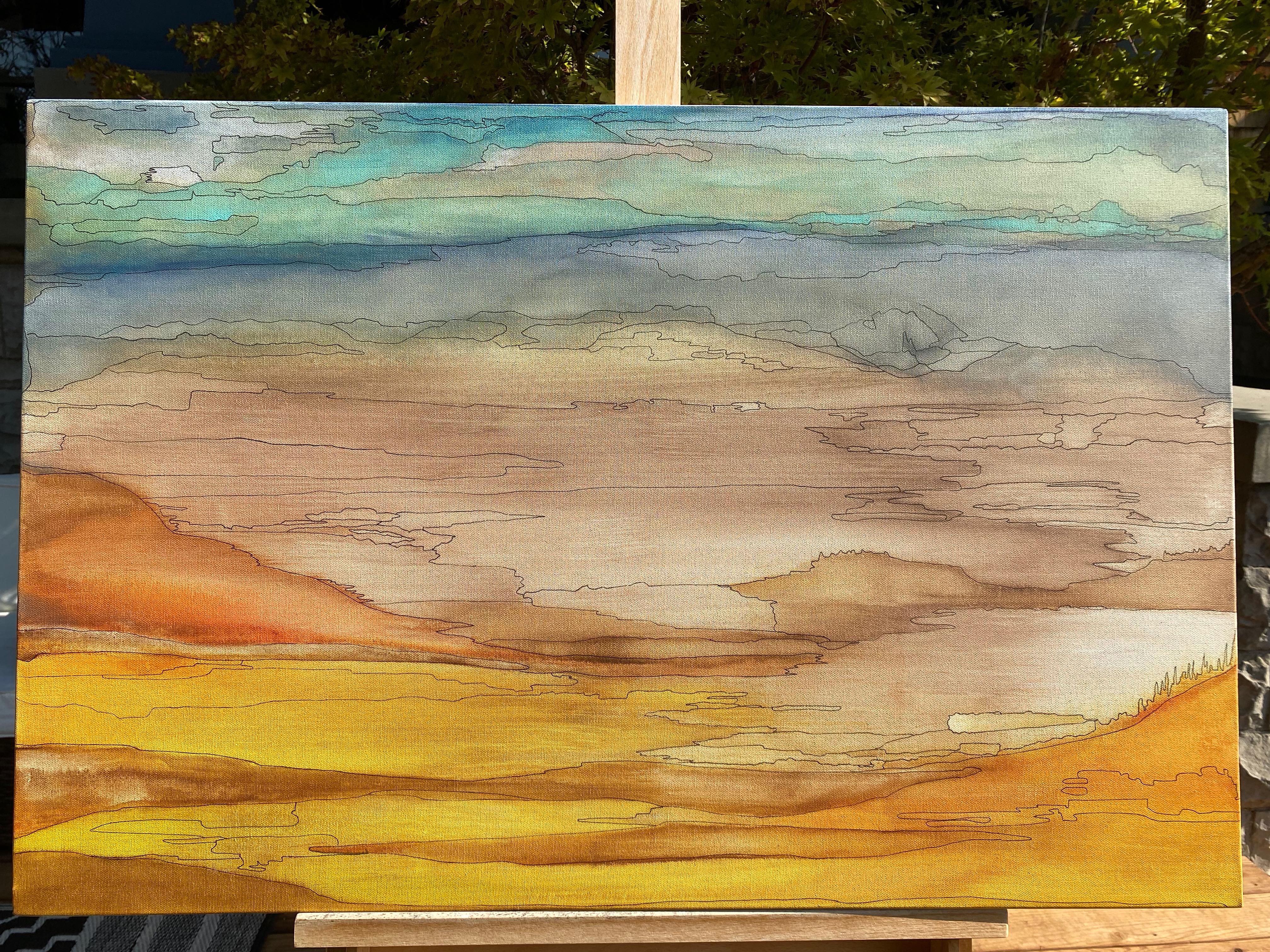 Ombre che passano, Pittura astratta - Painting Astratto di Alicia Dunn