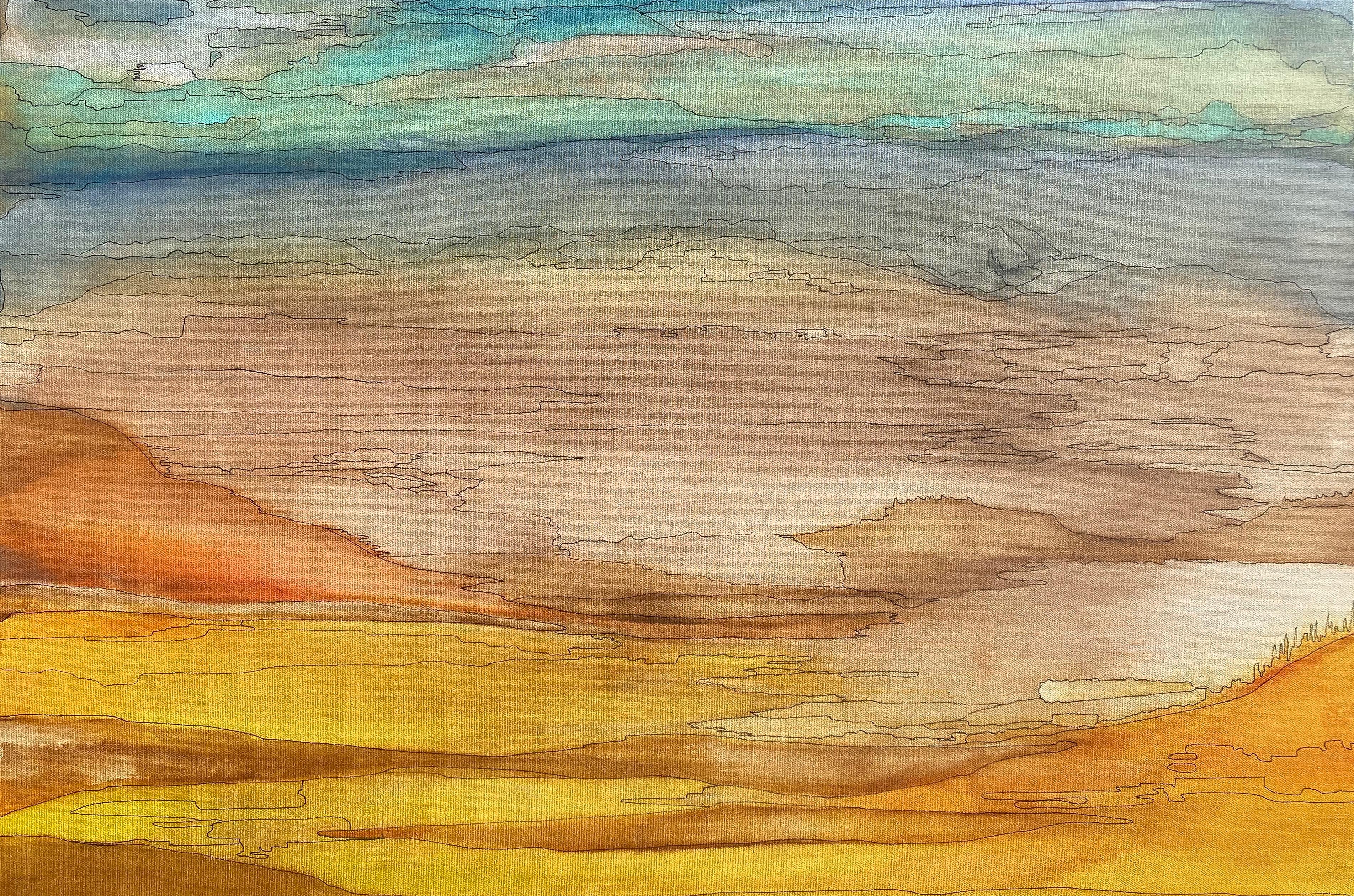 Abstract Painting di Alicia Dunn - Ombre che passano, Pittura astratta