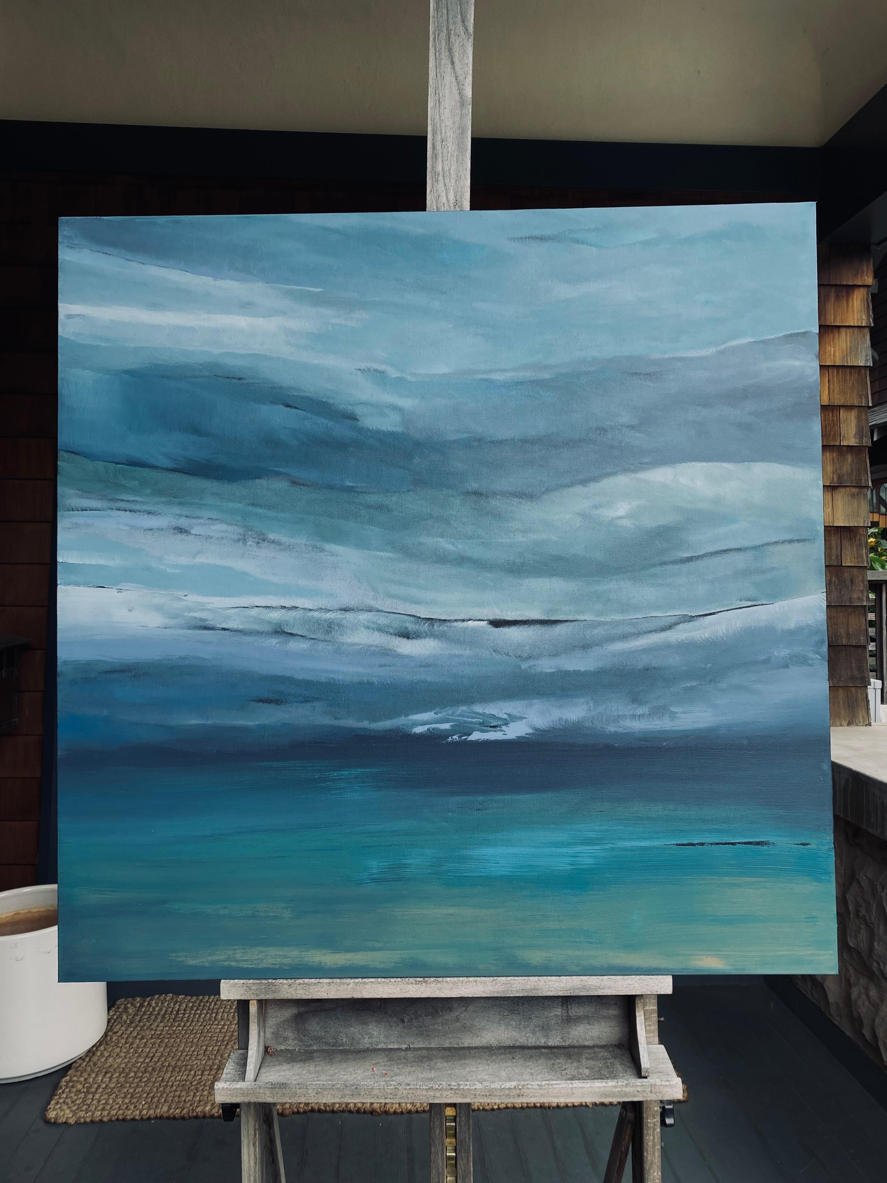 <p>Artist Comments<br />Artist Alicia Dunn demonstrates a soulful and dramatic landscape in her signature abstract approach. Cool blue gradients expand into a panoramic vista. Alicia captures the intensity of a storm but retains a feeling of