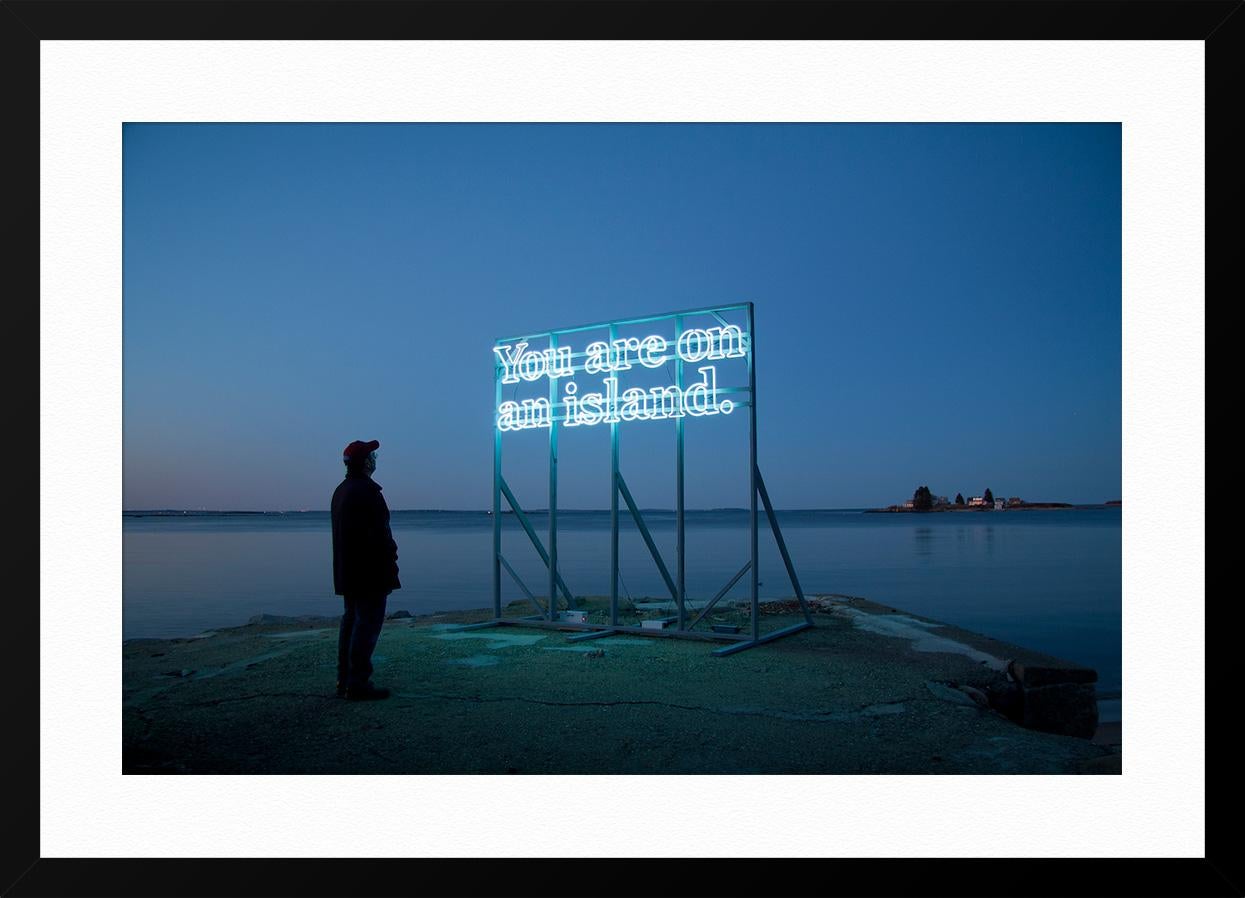 ABOUT THIS PIECE : Made in collaboration with Mike Fleming This flashing neon sign was originally installed on Peaks Island in Maine. Its statement transforms as the word ‘on’ blinks rhythmically on and off. For the moment that single word is