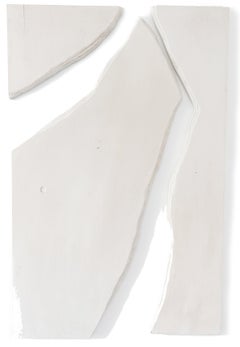 ABSTRACT Opera d'arte in legno bianco e grigio della spagnola Alicia Gimeno 2024