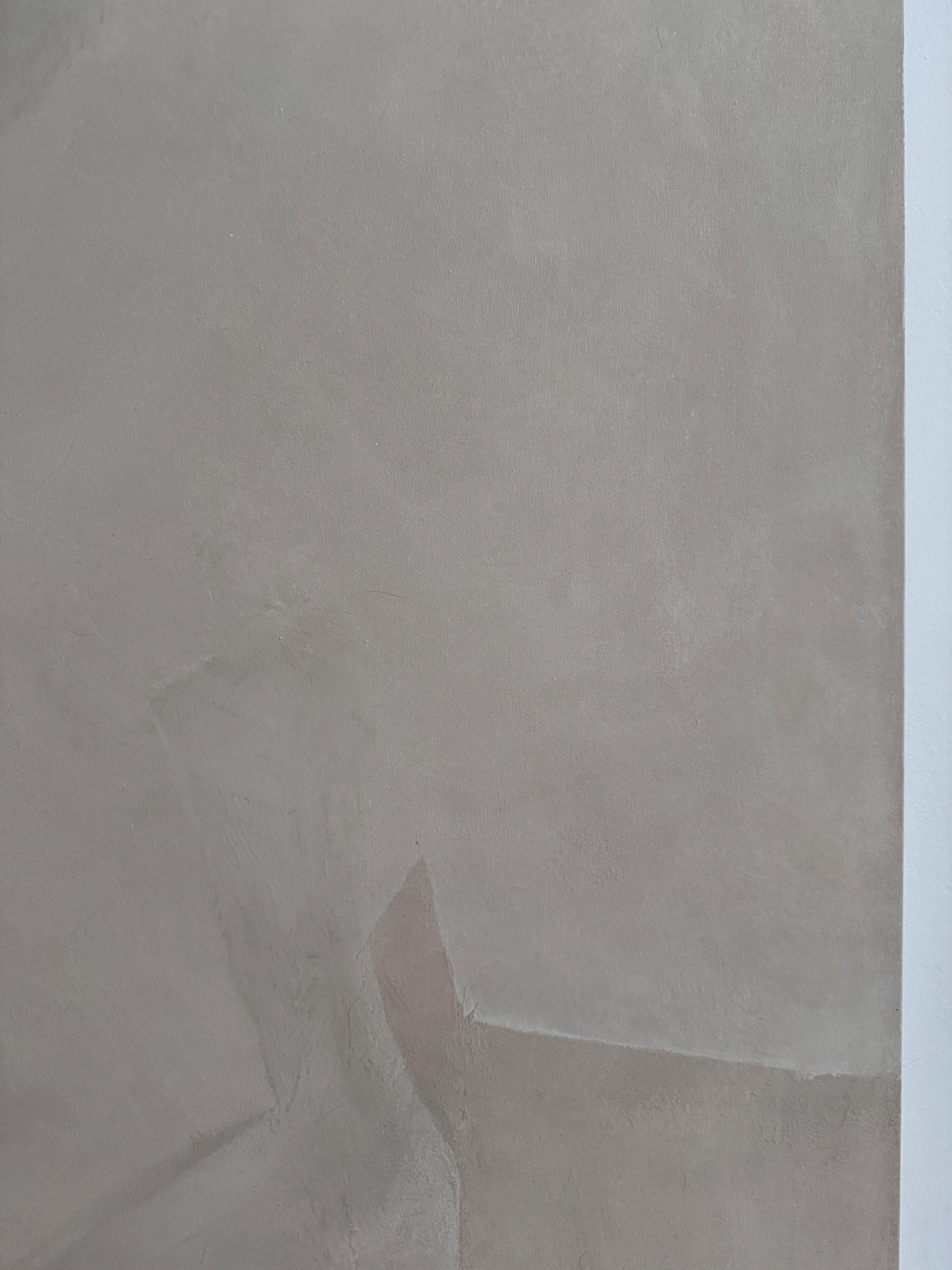ABSTRACT Big Size Minimalism Painting Textil Spanish Artist Alicia Gimeno Black For Sale 3